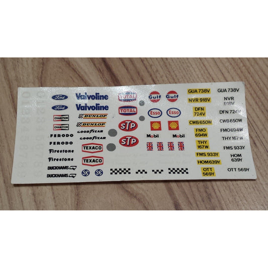Scalextric Vintage Stickers Decals Transfers 1980s