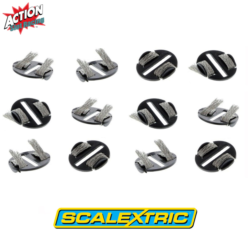 Scalextric Sport C8329 12 x Placas de recogida de ajuste rápido con trenzas x 12 