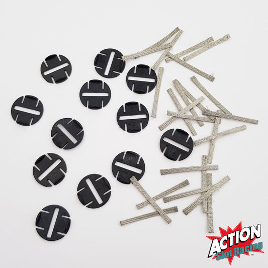 Scalextric Sport C8329 - 12 Placas de Pastilla de Ajuste Rápido con 24 Trenzas 