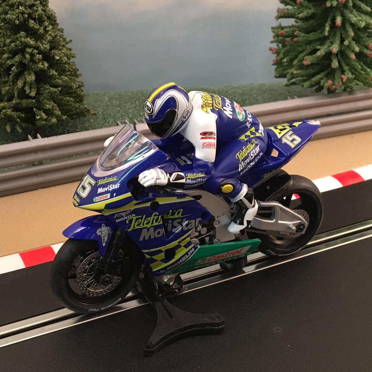 Moto Scalextric 1:32 MotoGP - C6003 Azul Honda Sete Gibernau #15
