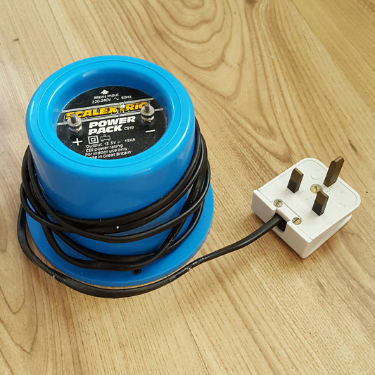 Scalextric Classic Power Pack Supply C919 Transformer - Blue Round Type 13.5V