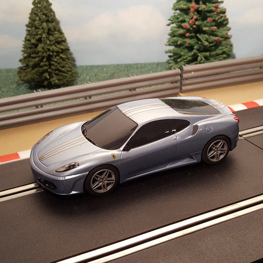 Scalextric C3067  Ferrari F430 - Light Blue & 2 Silver Stripes #M