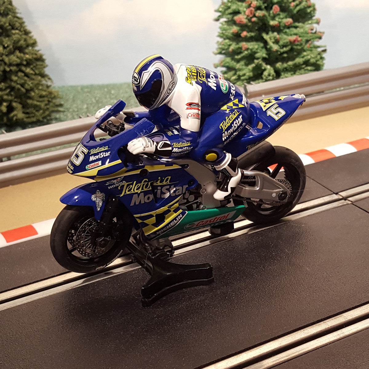Scalextric 1:32 MotoGP Motorbike - C6003 Blue Honda Sete Gibernau #15 #W