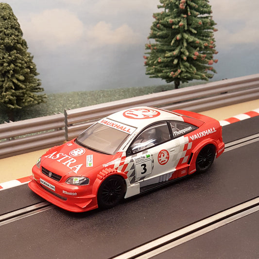 Scalextric C2528 Opel Astra V8 Coupe #3 Red & White *LIGHTS* #MS
