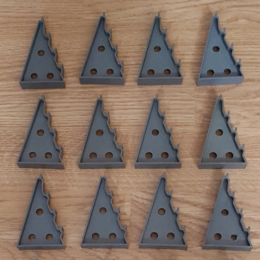 Scalextric C710 Banked Curve Track / Bridge Supports Wedges x 12 GREY