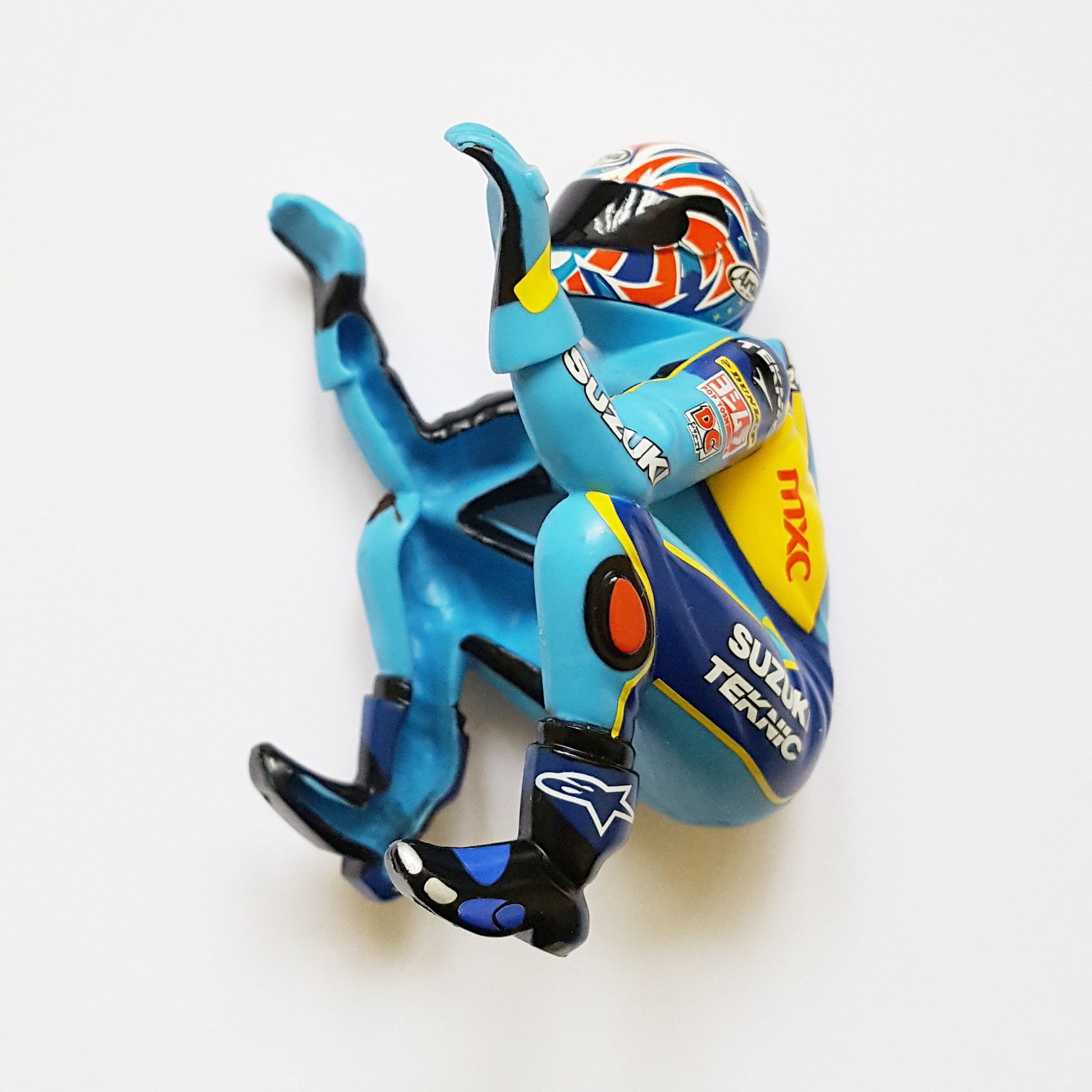 Scalextric Motorbike MotoGP Figure - Blue Suzuki John Reynolds For C6014