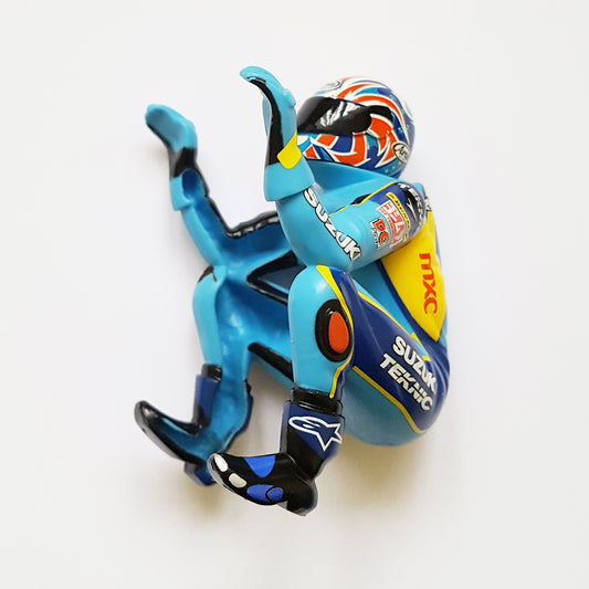 Scalextric Motorbike MotoGP Figure - Blue Suzuki John Reynolds For C6014