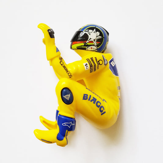 Scalextric Motorbike MotoGP Figure - Yellow Honda Max Biaggi For C6001