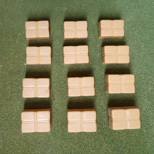 Scalextric 1:32 Hay Straw Bale Obstacles A205 - All Pins Intact - Brown x 12