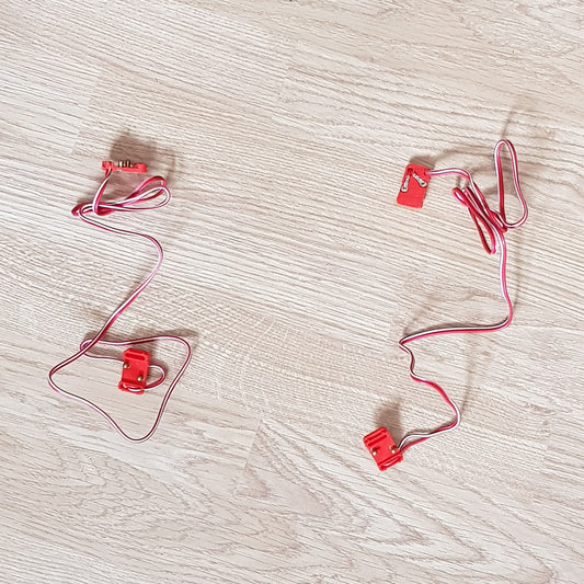 Scalextric A252 C252 Power Boost Cables Leads - Pair Red 80cm
