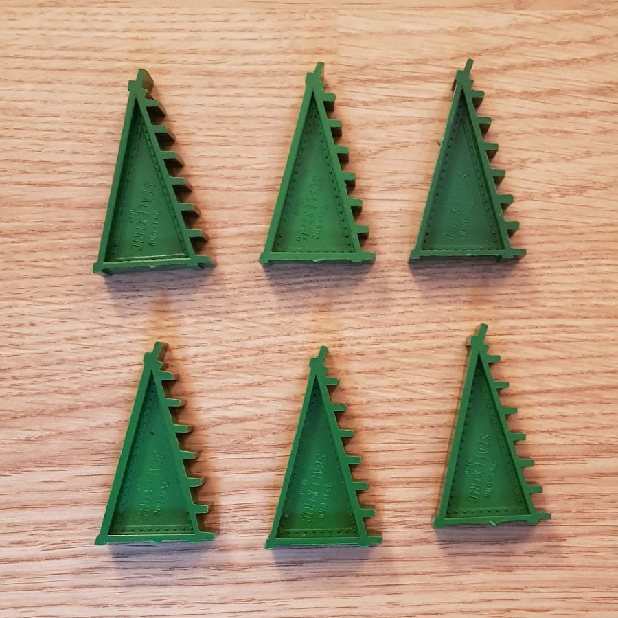 Vintage Tri-ang SCALEXTRIC Classic A244 Accesorios de pista verde / Soportes de puente x 6