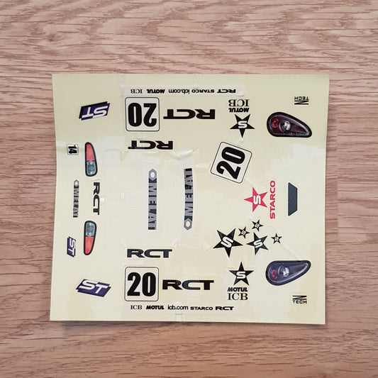 Scalextric 1:32 Start / Sport Car Pegatinas Calcomanías Transferencias #20 