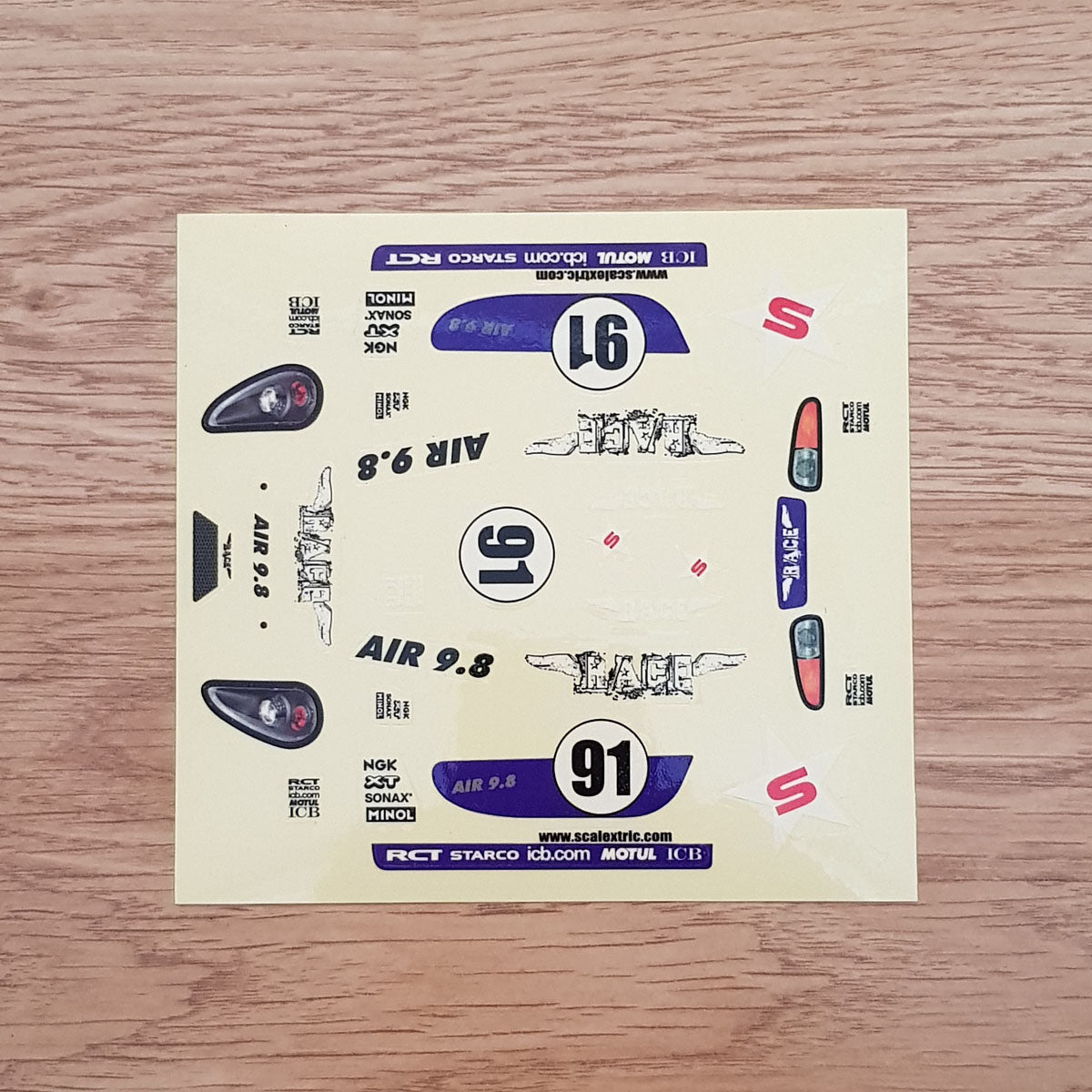 Scalextric 1:32 Start / Sport Car Stickers Decals Transfers #91