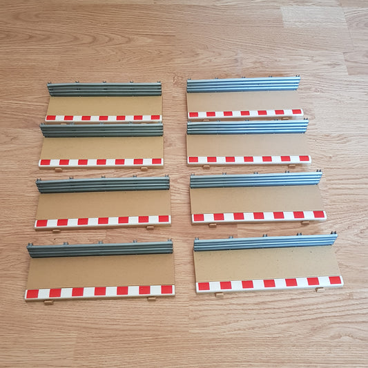 Scalextric 1:32 Track Borders & Barriers 'BA' C8223 L8681 Half Straight x 8