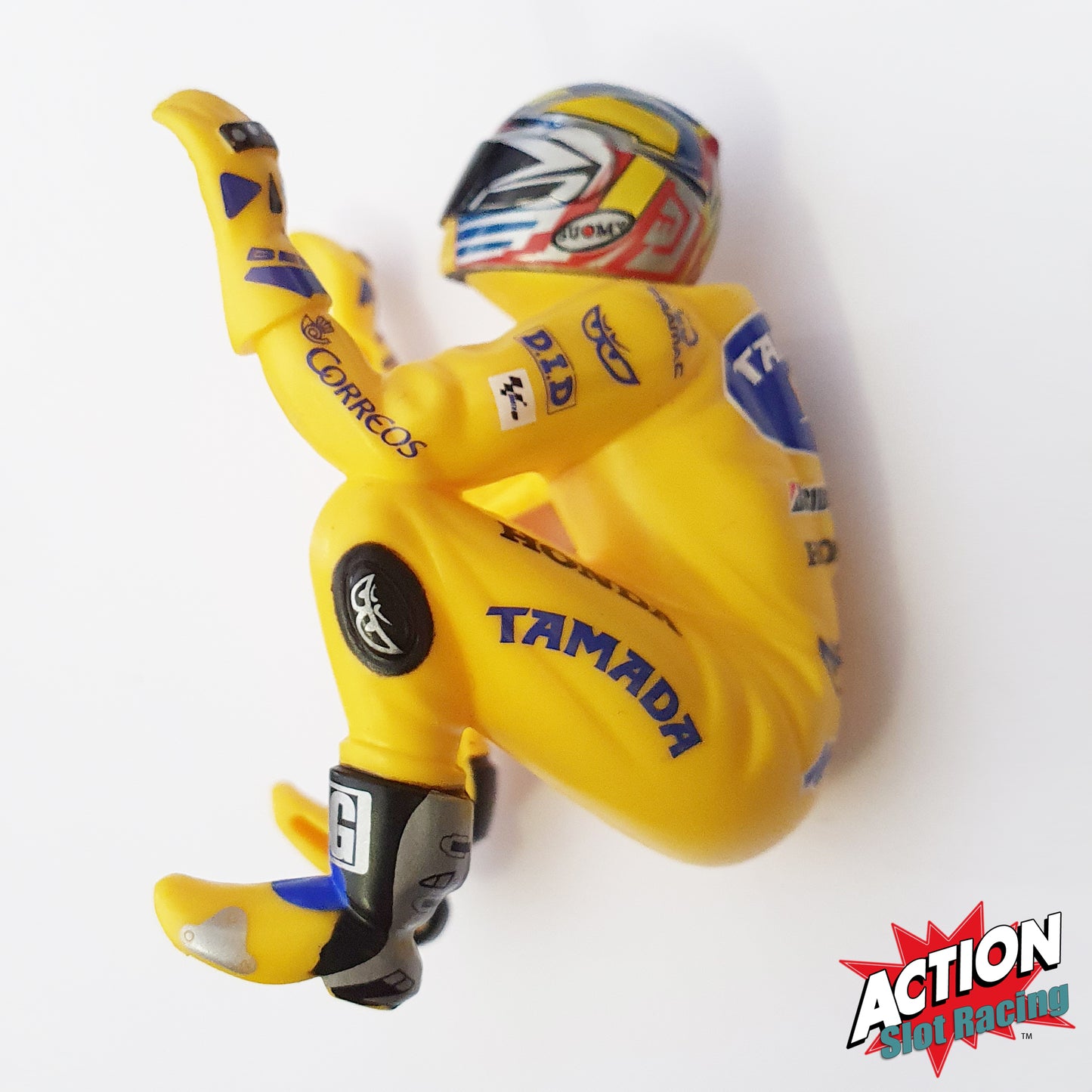 Figura Moto Scalextric MotoGP - Makoto Tamada Amarillo Para C6002