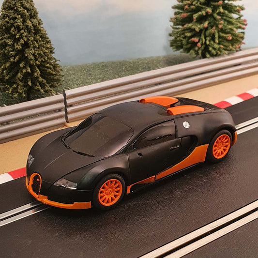 Scalextric 1:32 Car - Black / Orange Bugatti Veyron #WM