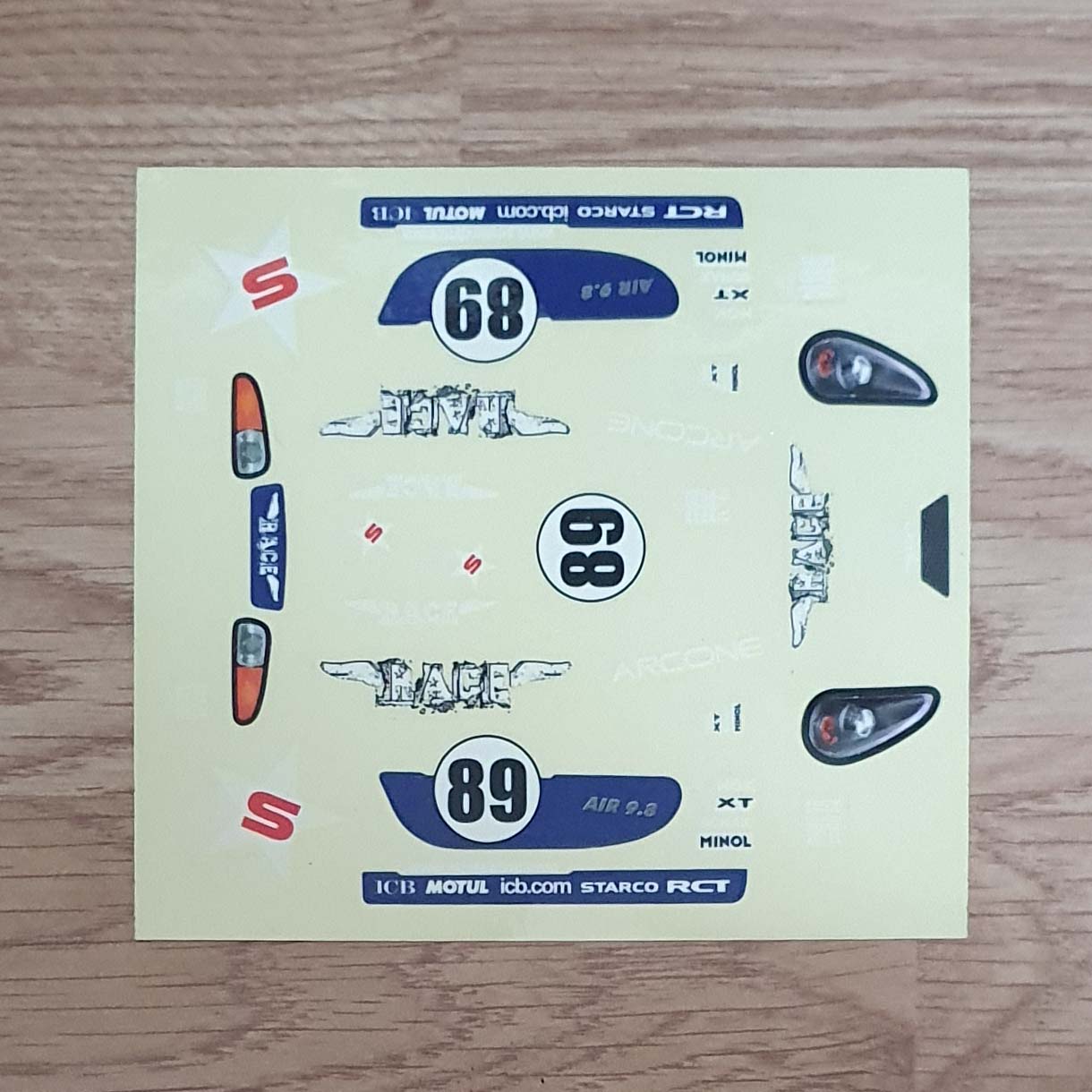 Scalextric 1:32 Start / Sport Car Stickers Decals Transfers #89