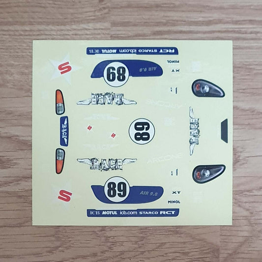 Scalextric 1:32 Start / Sport Car Stickers Calcomanías Transferencias #89