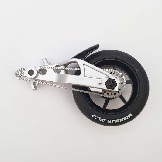 Moto Scalextric MotoGP C6001 Biaggi Amarillo Honda #3 - Conjunto de rueda trasera