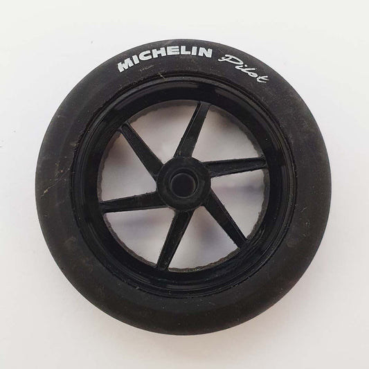 Rueda trasera y neumático para moto Scalextric MotoGP - W9235 W8894 Negro