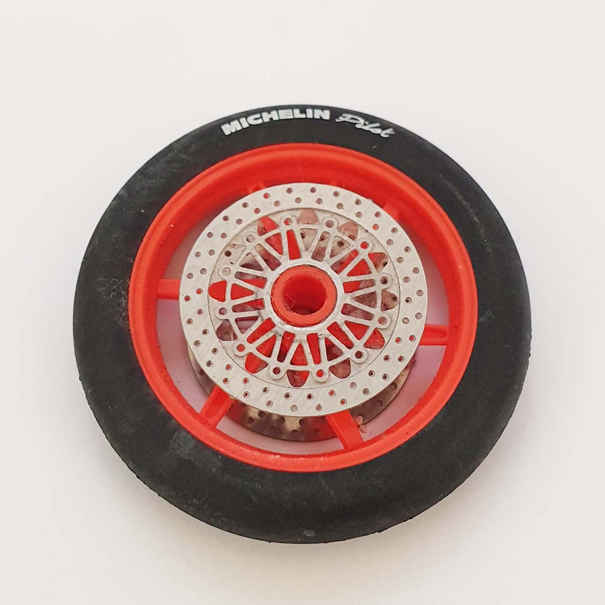 Rueda delantera y neumático Scalextric MotoGP W8891 - Naranja