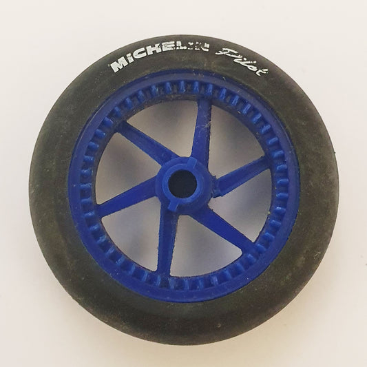 Rueda trasera y neumático para moto Scalextric MotoGP - Azul