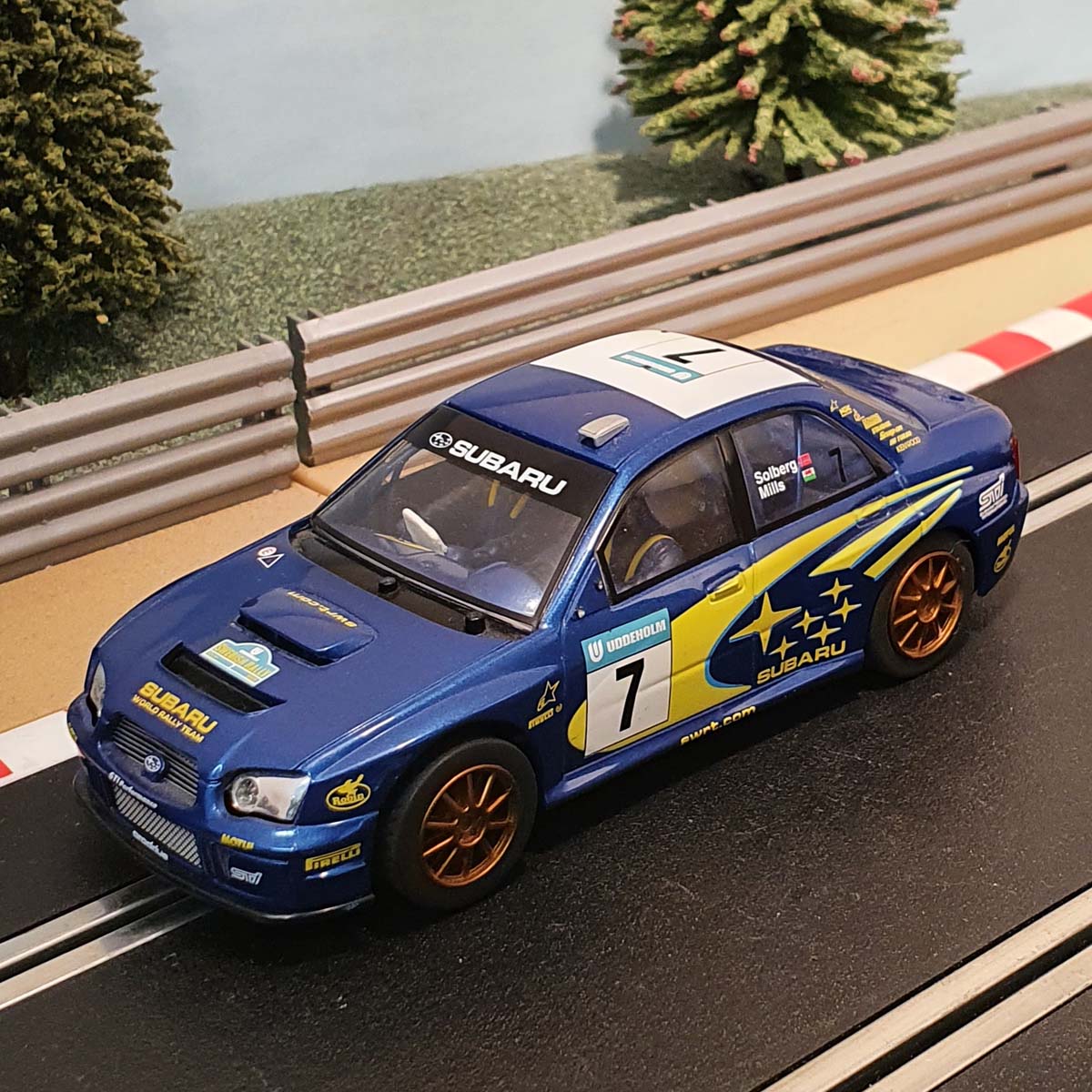Coche Scalextric 1:32 - C2587 Subaru Impreza WRC Solberg #7 *LUCES* #FWMS