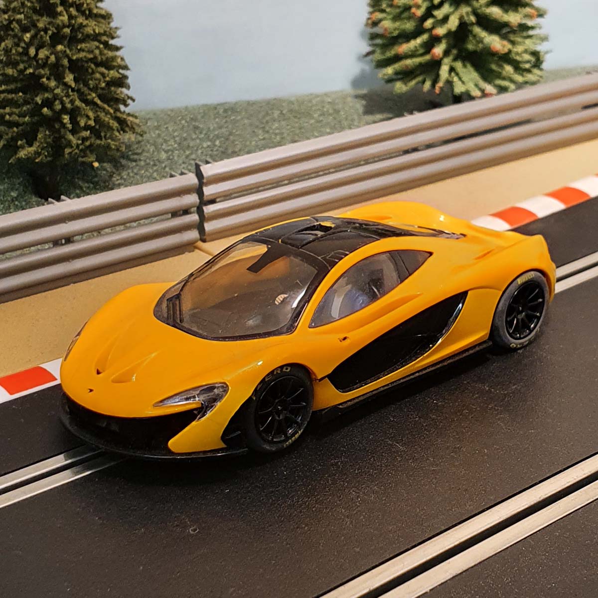 Scalextric 1:32 Car - C3644 Yellow McLaren P1 *LIGHTS* #Q