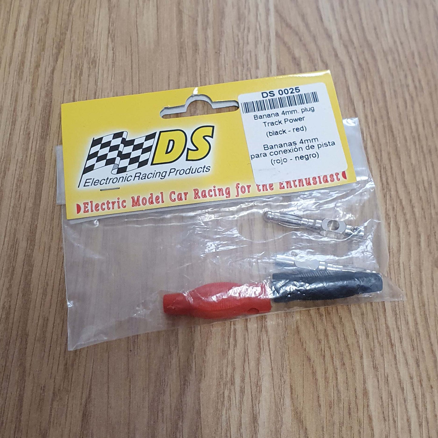 DS Electronics Pro Slot Car Racing - DS-0025 Conector Banana 4mm Negro Rojo