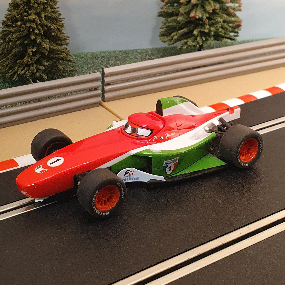 Scalextric 1:32 Car - C3187 Disney Pixar Francesco Bernoulli #1 #XS