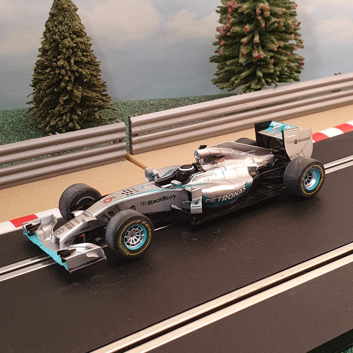 Coche Scalextric 1:32 - C3621 Mercedes F1 W05 Niko Rosberg #6