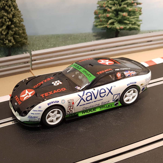 Scalextric 1:32 Car - C2533 TVR T400R Texaco Xavex #55 *LIGHTS* #GWMS