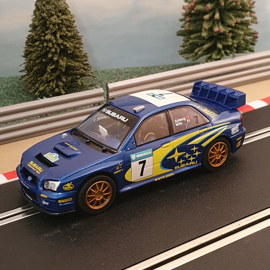 Scalextric 1:32 Car - C2587 Subaru Impreza WRC Solberg #7 *LIGHTS* #GFWM