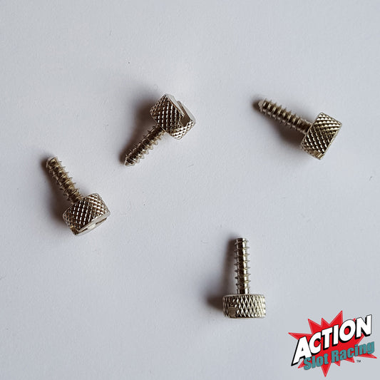 Scalextric Pack Of 4 Base Screws To Hold Cars In Position In Crystal Cases #A