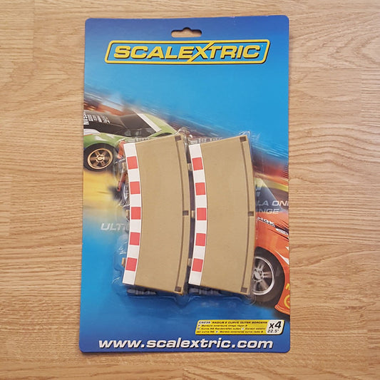Scalextric C8239 Radius 2 Curve Outer Borders & Barriers 22.5° 'BH' x 4 NEW