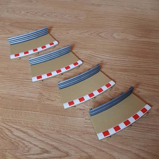 Scalextric 1:32 Sport 'BN' C8281 Rad3 Curve Inner Borders & Barriers 22.5° x 4