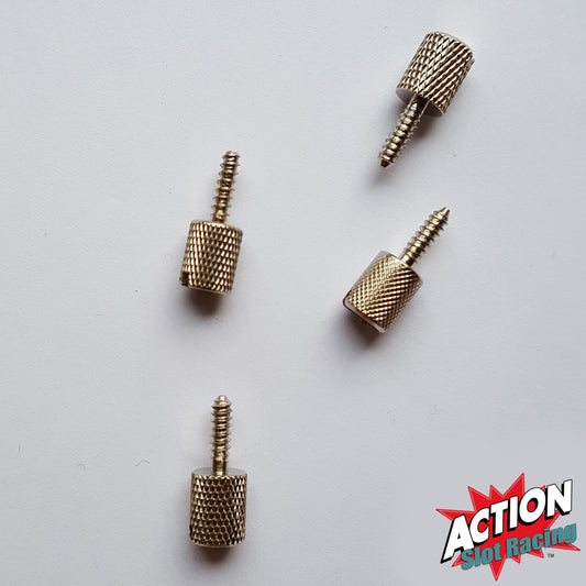 Scalextric Pack Of 4 Base Screws To Hold Cars In Position In Crystal Cases #B