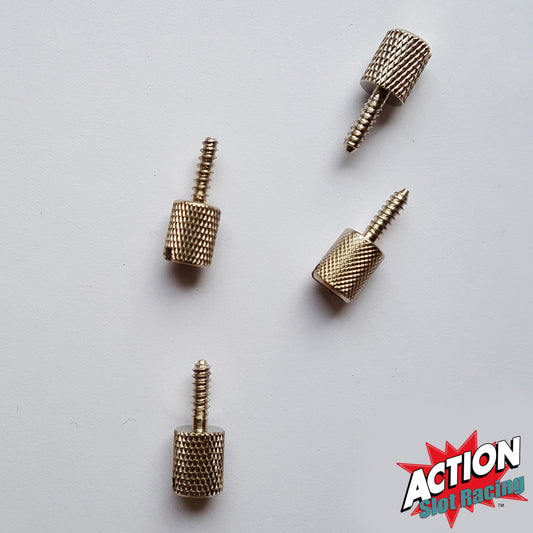 Scalextric 4 Pack Base Screws To Hold Cars In Position In Crystal Cases - Long