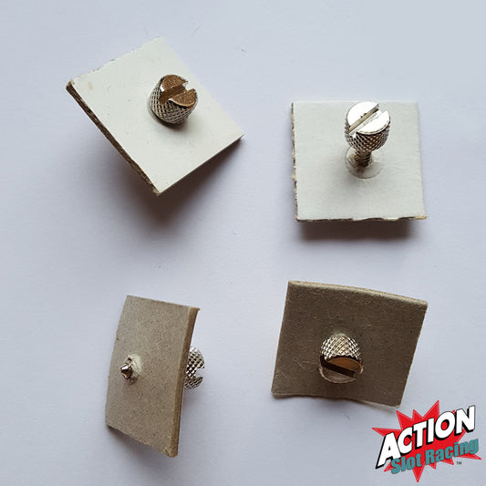 Scalextric 4 Pack Base Screws To Hold Cars In Position In Crystal Cases - Flat