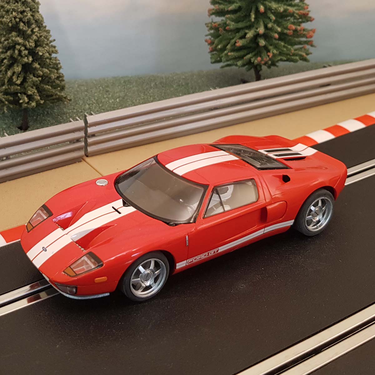 Coche Scalextric 1:32 - C2661 Ford GT rojo desde Top Gear Set *LUCES* #MW