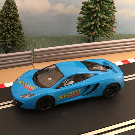 Scalextric 1:32 Car - Blue McLaren MP4-12C Scalextric Club *LIGHTS* #M