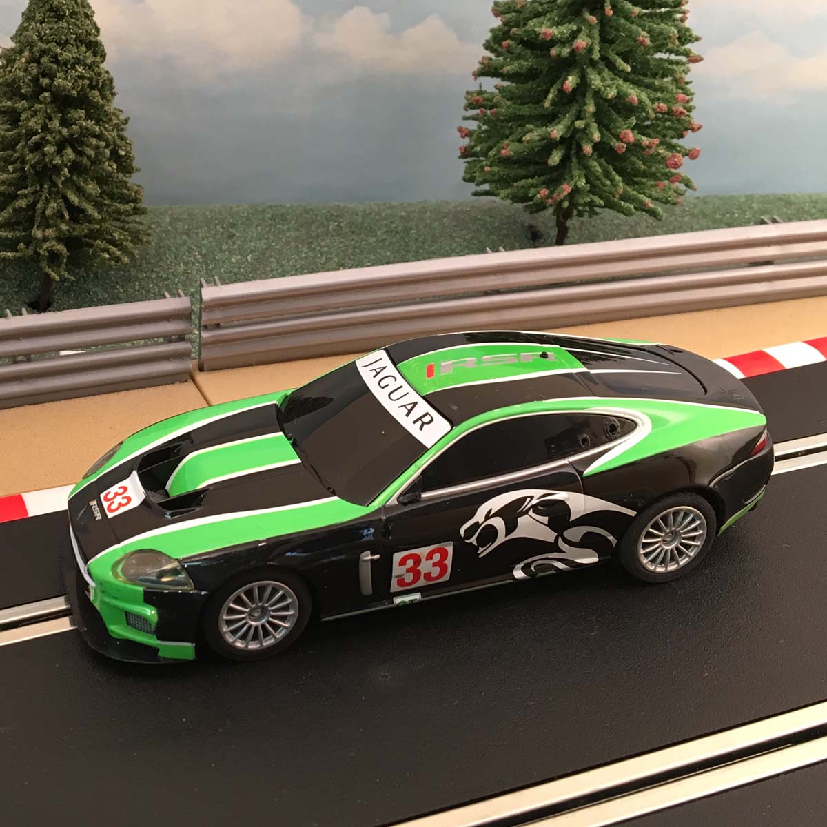 Scalextric 1:32 Car - C3241 Green Black Jaguar XKR GT3 #33 #N