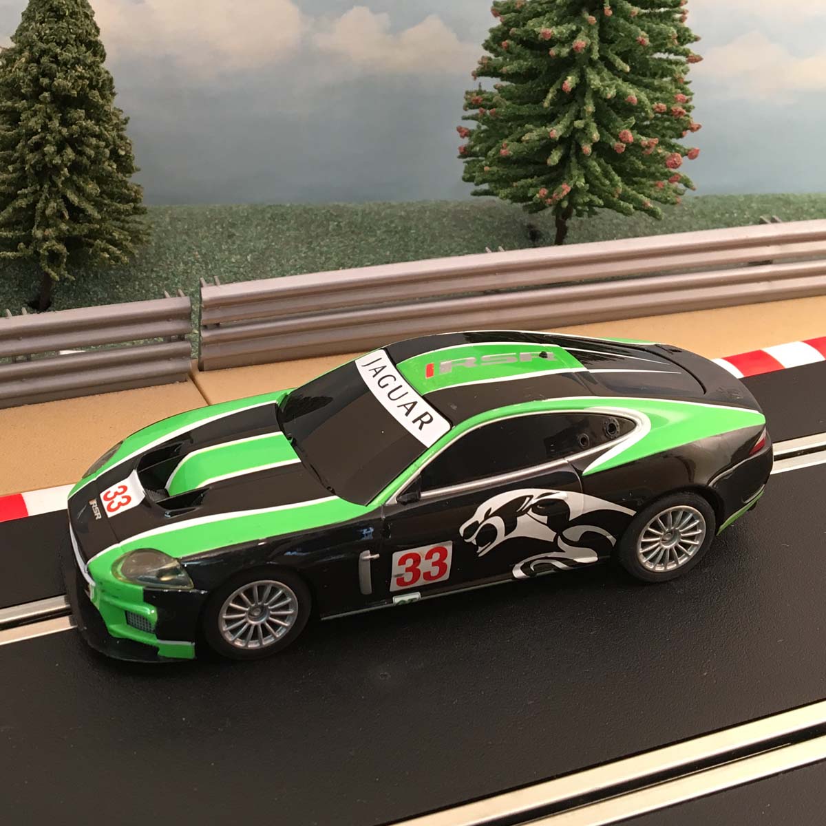 Scalextric 1:32 Car - C3241 Green Black Jaguar XKR GT3 #33 #WMS