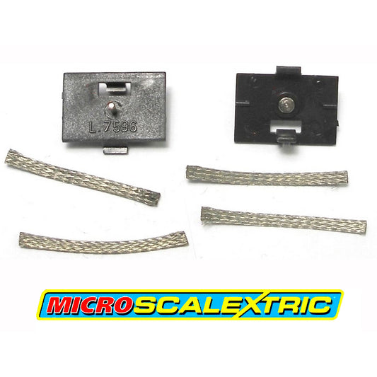 MICRO SCALEXTRIC 1:64 Spares - Guide Plates & Pick-up Braids with Pins L7596 - Action Slot Racing