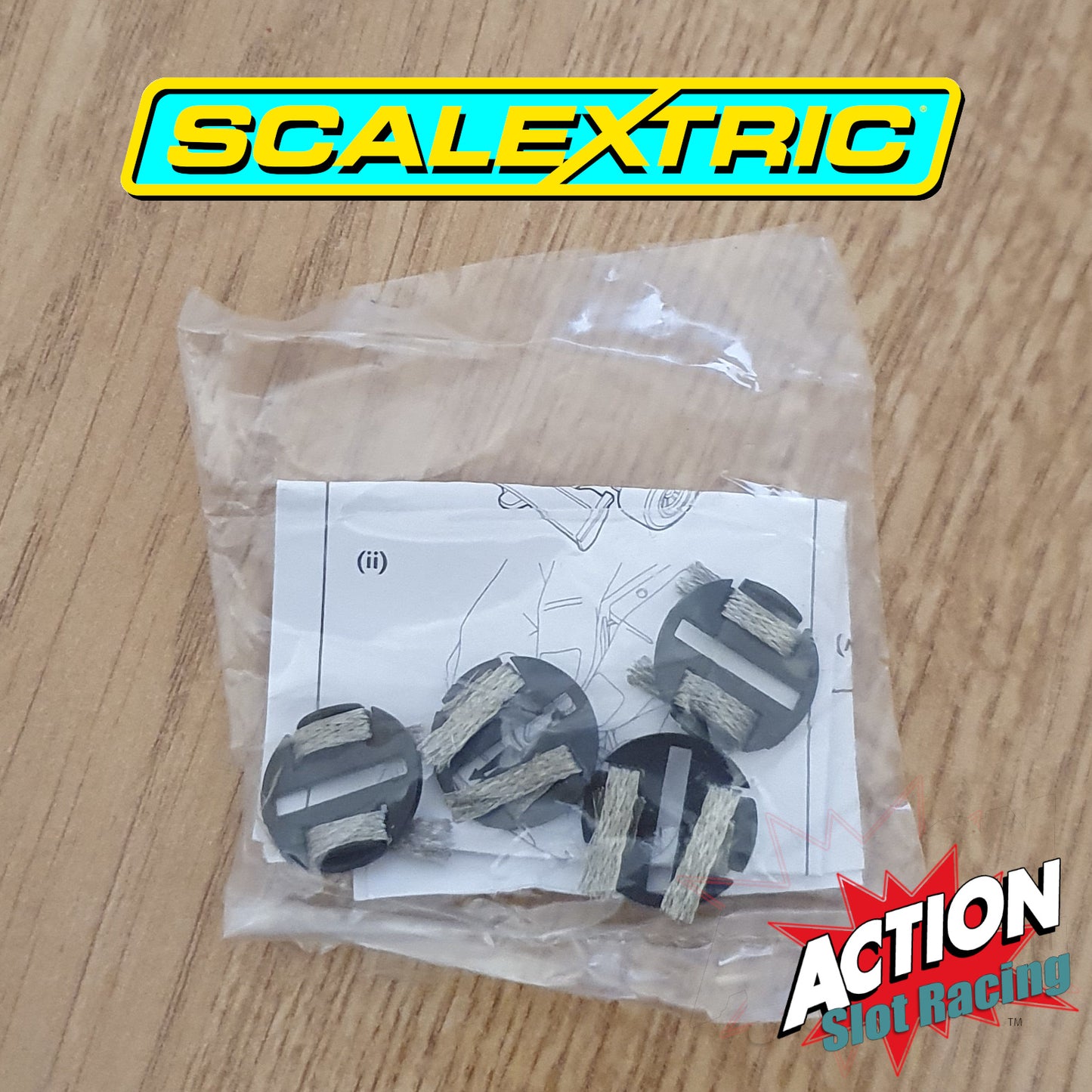 Scalextric C8329 Quick-Fit Pickup Plates With Braids x 4 BNIP