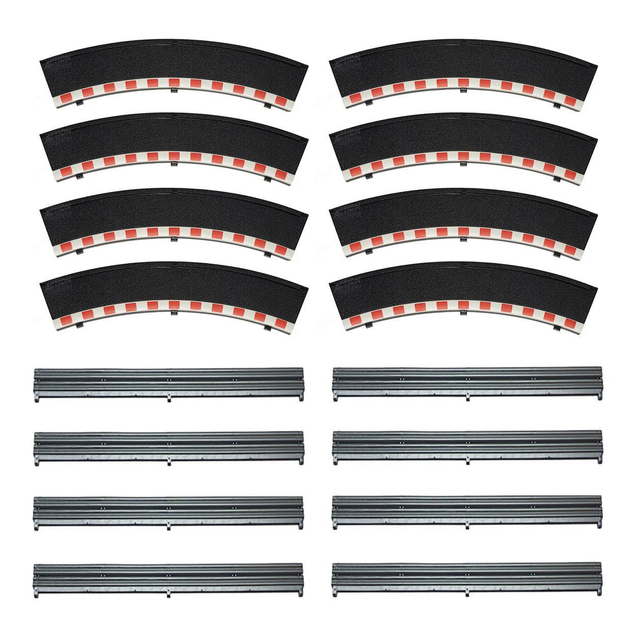Scalextric 1:32 Sport C8228 Bordes y Barreras - 8 Exteriores Negros