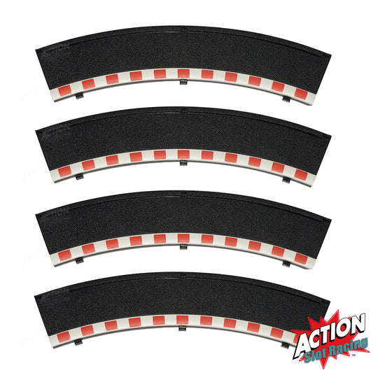 Scalextric 1:32 Bordes deportivos - Exterior negro x 4