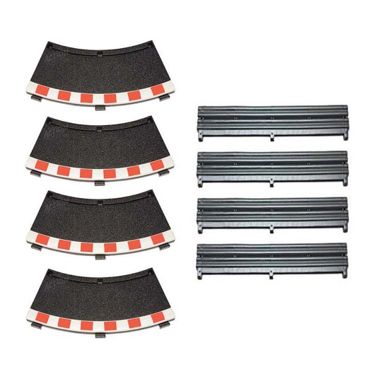 Scalextric 1:32 Sport C8225 Borders & Barriers - Black Inner x 4