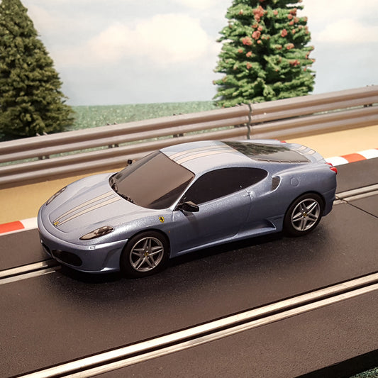 Scalextric 1:32 Car - C3067 Light Blue & 2 Silver Stripes Ferrari F430 #E