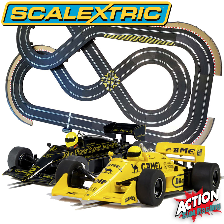 Set Scalextric Sport 1:32 - Diseño en figura de ocho + Coches F1 Lotus Senna 